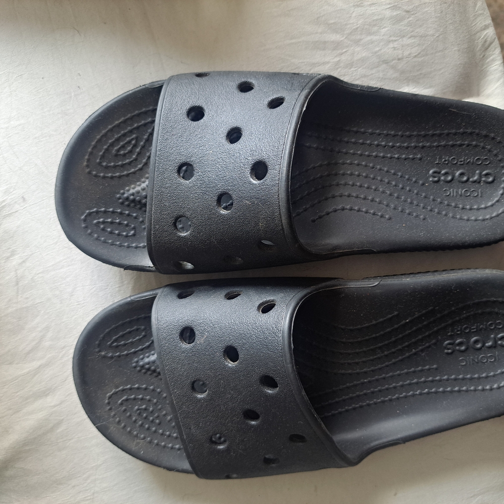 Black Crocs Slide Sandals
